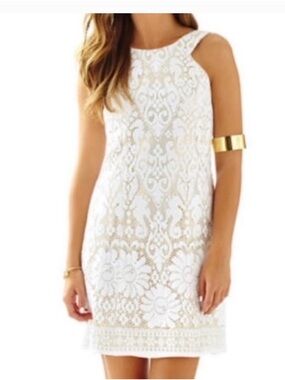 Lilly Pulitzer Largo Shift Dress in White Lace